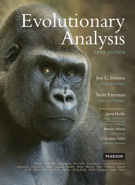 Evolutionary Analysis 5th Edition Scott Freeman Pdf