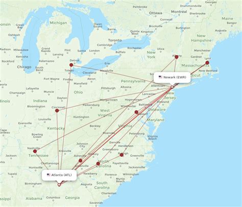 How many direct flights are available from EWR to ATL? A. There are a total of 1857 direct flights from Newark to Atlanta. For travelers seeking convenience and shorter travel times, this data is important when choosing flight options..