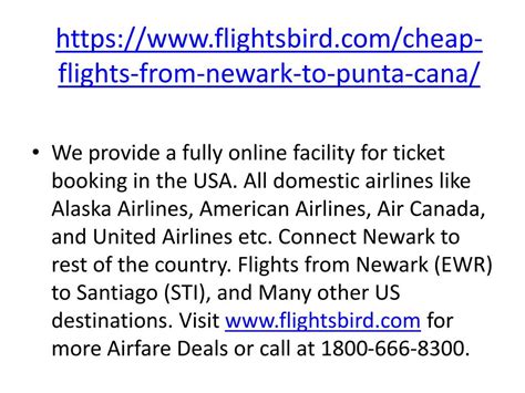  Flights from Newark (EWR) to Punta Cana (PUJ) Origin airport. L