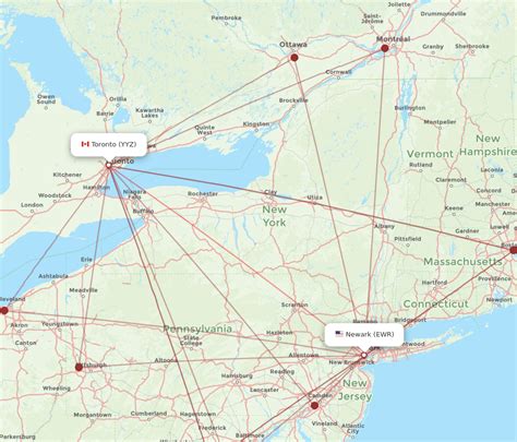 The distance between Toronto (Toronto Pearson Inter