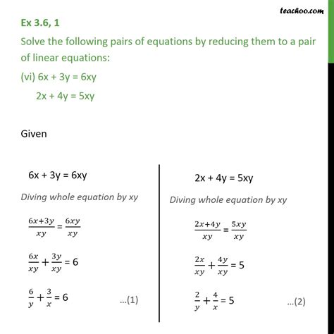 Ex 3.6, 1 (v) and (vi) - 7x - 2y / xy = 5, 8x + 7y / xy = 15 - teachoo