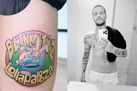 Ex-BBB Rafinha fez tattoo em homenagem ao Blink-182 no Lolla …