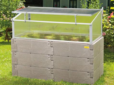 Exaco Juwel Kombi Dual Function Raised Bed & Cold Frame, Gray, Twin