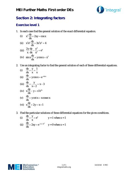 Exact Differential Equations Level 1.pdf DocDroid