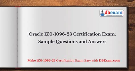 Exam 1Z0-1096-21 Sample