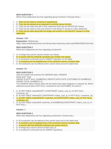 Exam 1z0-071 topic 1 question 288 discussion - ExamTopics