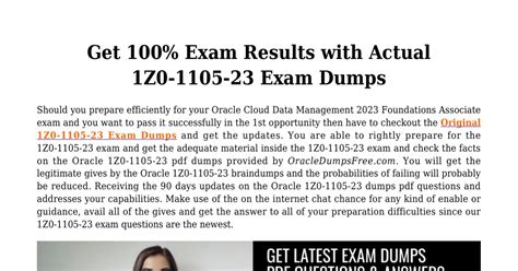 Exam 1z0-1105-23 Testking