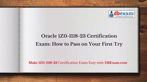 Exam 1z0-1118-23 Overview