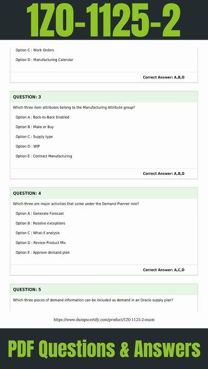 Exam 1z0-1125-2 Lab Questions