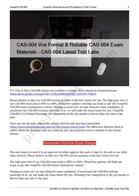 Exam CAS-004 Materials