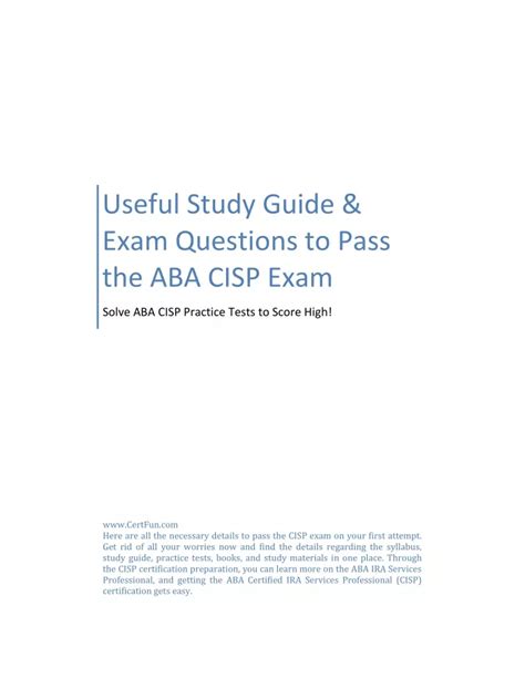 Exam CISP-001 Guide Materials