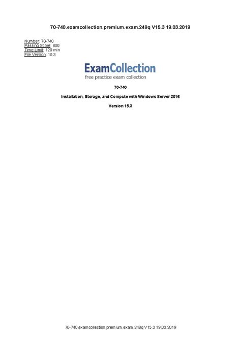 Exam Collection Questions