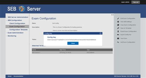 Exam Configuration — SEB Server documentation - Read the Docs