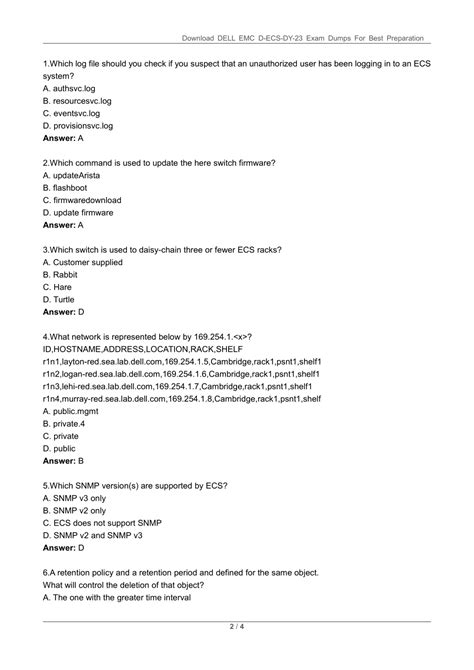 Exam D-ECS-DY-23 Answers