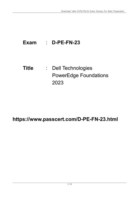 Exam D-PE-FN-23 Topic