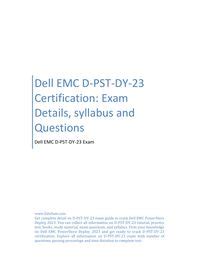 Exam D-PST-DY-23 Overview