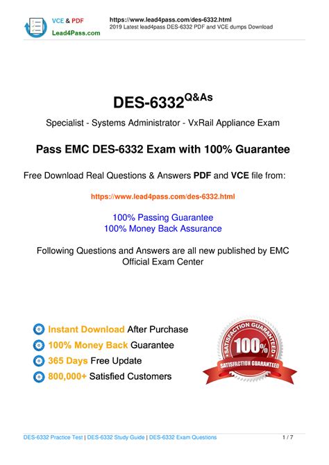 Exam DES-6332 Introduction
