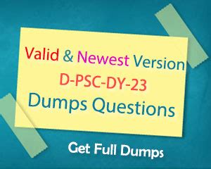 Exam Dumps D-PSC-DY-23 Collection