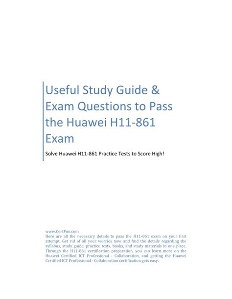 Exam H11-861_V2.0 Course