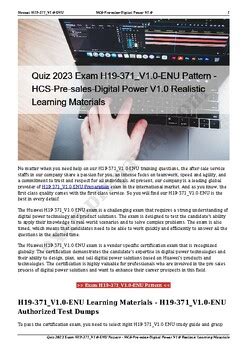 Exam H19-365_V1.0 Guide Materials