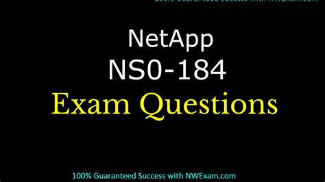 Exam NS0-184 Papers