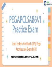 Exam PEGAPCLSA86V1 Course