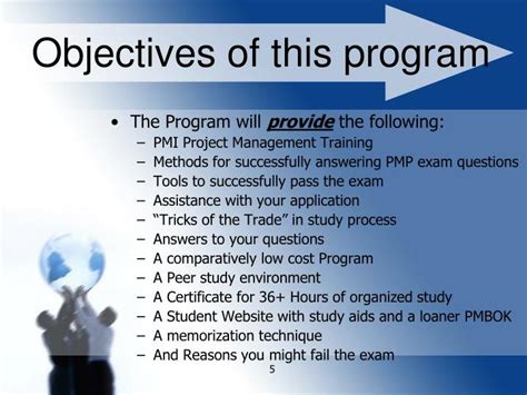 Exam PMP Objectives