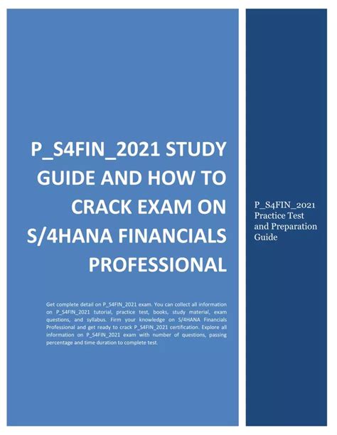 Exam P_S4FIN_2020 Guide Materials