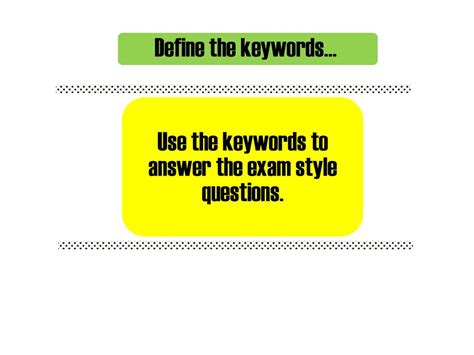 Exam Question Keywords