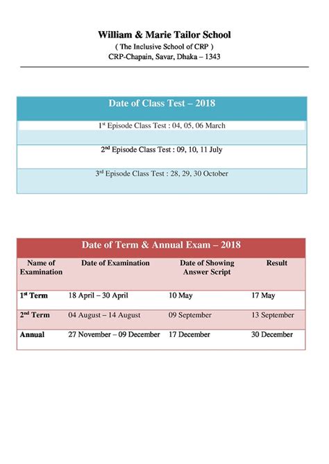 Exam Schedule William & Mary Law School