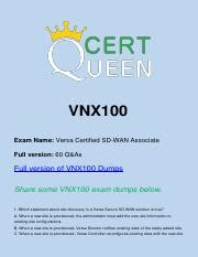 Exam VNX100 Questions Pdf