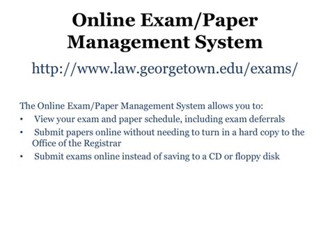 Exam papers Administration and support services