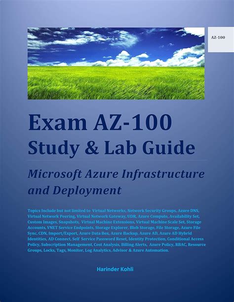 Download Exam Az100 Study  Lab Guide Microsoft Azure Infrastructure And Deployment By Harinder Kohli