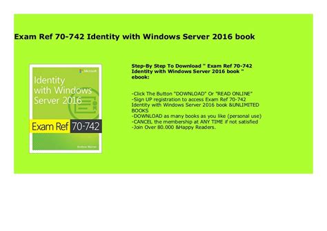 Download Exam Ref 70742 Identity With Windows Server 2016 By Charlie Russel
