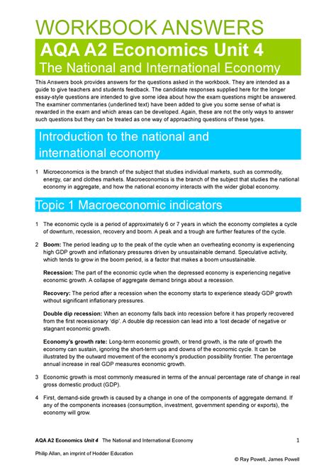 Examination Style Economics Aqa Answers Questions