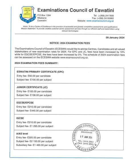 Examination council of eswatini.  Mission Statement: To provide an efficient customer·dr...