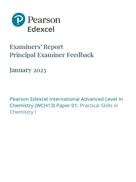 Examiners’ Report Principal Examiner Feedback January 2024