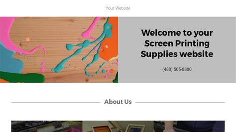 Example 10 Screen Printing Supplies Website Template GoDaddy