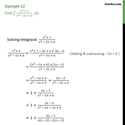 Example 12 - Find x2 + 1 / x2 - 5x + 6 dx - Class 12