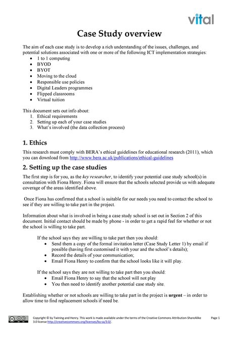 Example Case Study