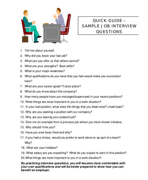 Example Job Interview Questions and Answers in Word and Pdf formats page 2 of 4