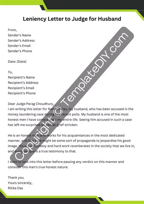 Example Of A Letter To A Judge For Leniency / How To Write A Letter To