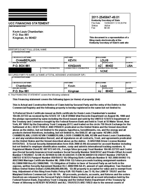 Example of UCC1 PDF Trustee Trust Law