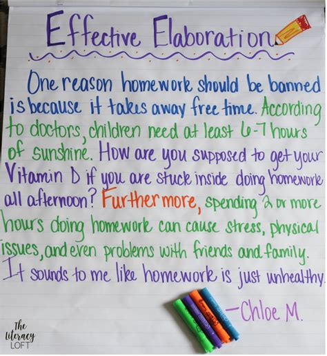 Another type of elaboration is to exemplify or give an example. We will do that right now, (Call on a student) please read the example for number two now. Here is another example. An Oreo is an example of a type of cookie. The third type is to describe. When you describe you tell how something looks, tastes, smells, sounds, or feels.. 