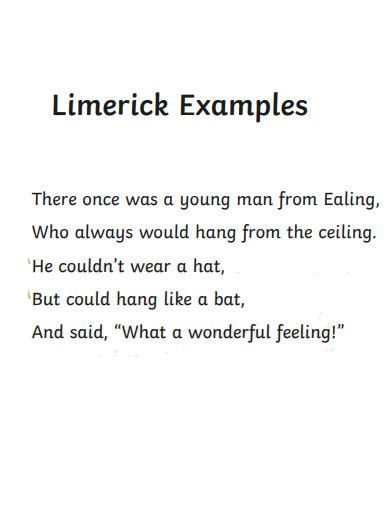 Example of limerick poem about love.  Known for their playful and often...