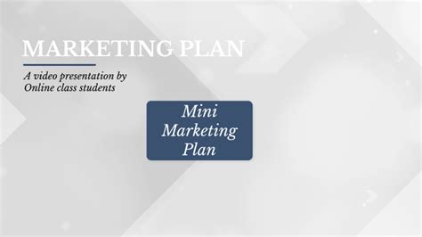 Example of mini marketing plan presentation example