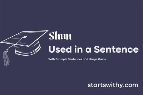 Example sentences for shun