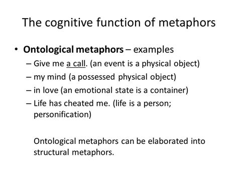 Examples Of Ontological Metaphors
