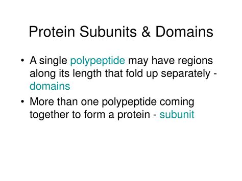 Examples Of Protein Subunits