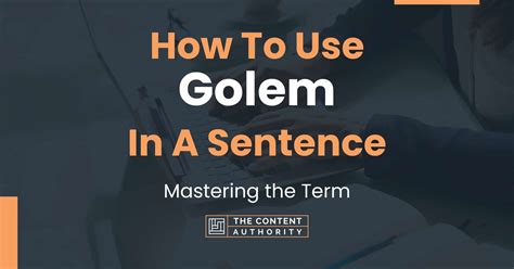 Examples of "Golem" in a Sentence YourDictionary.com